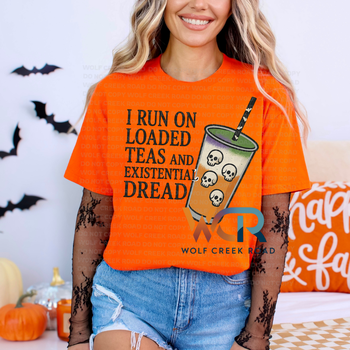 I Run On Loaded Tea And Existential Dread COMFORT COLORS OR SOFTSTYLE Shirt