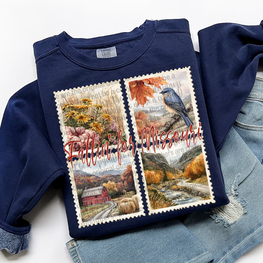 Fallin' For MISSOURI Vintage State Stamp Comfort Colors Shirt