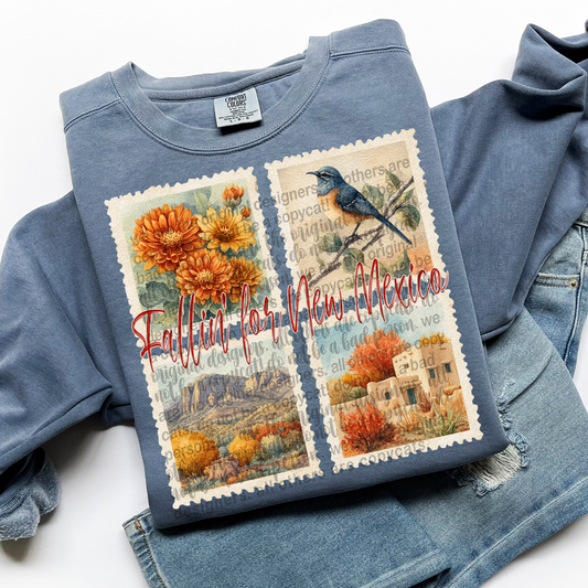 Fallin' For NEW MEXICO Vintage State Stamp Comfort Colors Shirt (Copy)